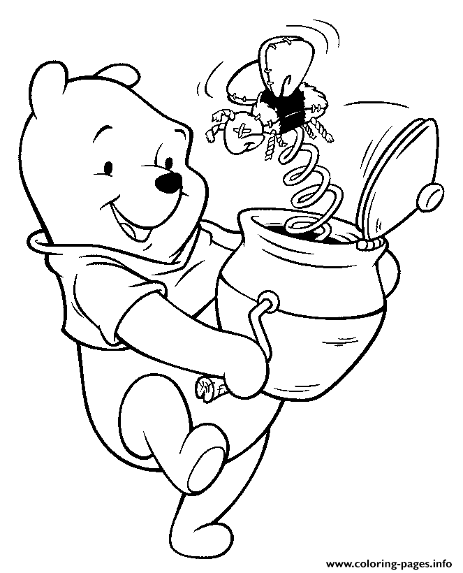 Pooh Ang Bee Pagee66a coloring