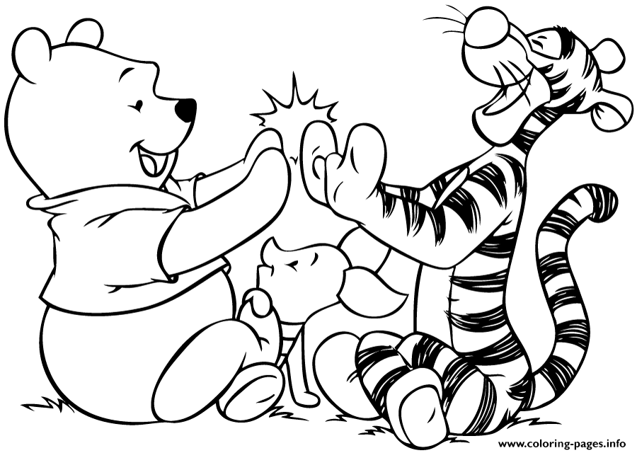 Pooh And Tiger Playing Pagead84 coloring
