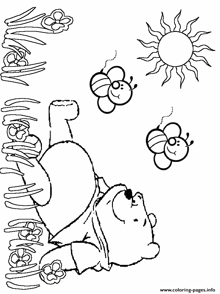 Pooh In A Garden Pageba28 coloring