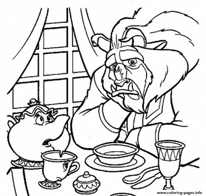 Beast Talking To Mrs Potts Bfd8 coloring