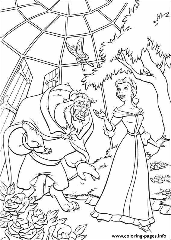 Belle And Beast In Green Room Disney Princess 4e55 coloring
