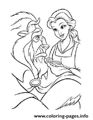 Belle Taking Care Of Beast Disney Princess 9af3 coloring
