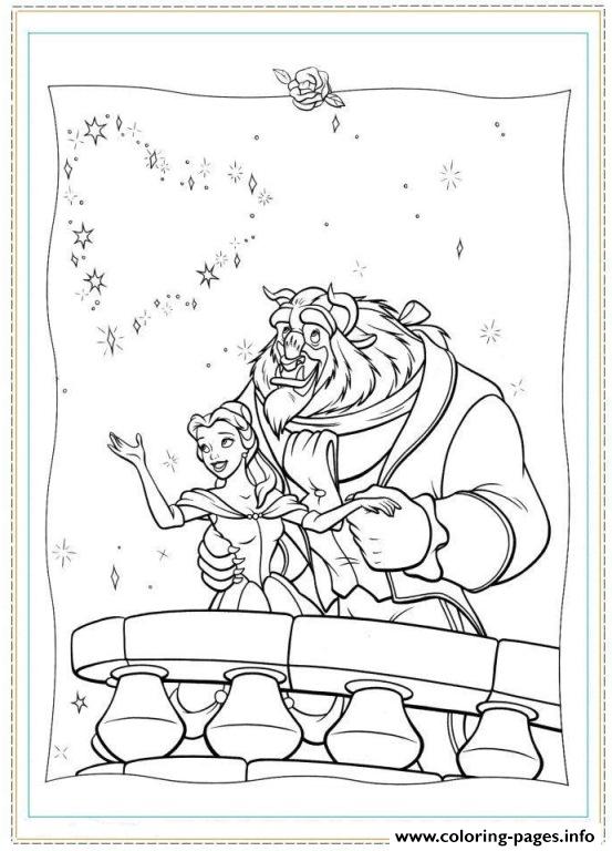 Belle Showing Stars To Beast 521b coloring