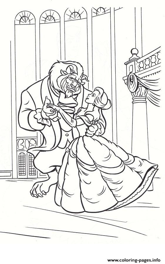 Belle Dancing With Beast Disney Princess 8b4e coloring