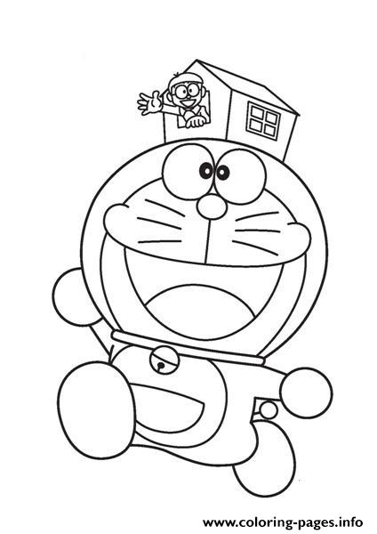 Download Doraemon And Small House 589e Coloring Pages Printable