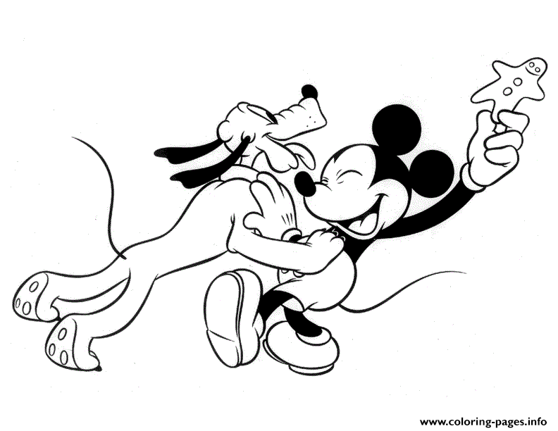 Mickey Chased By Pluto Disney 54c9 coloring