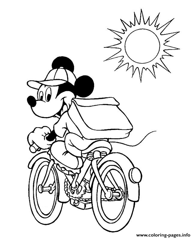 Mickey Goes To School Disney E707 coloring