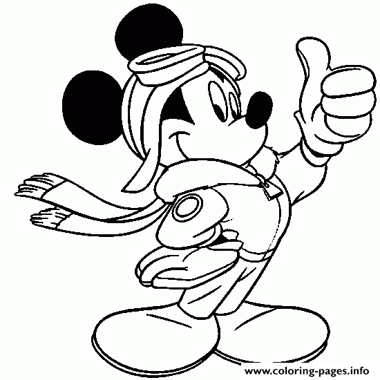 Mickey As A Pilot Disney 57f9 coloring