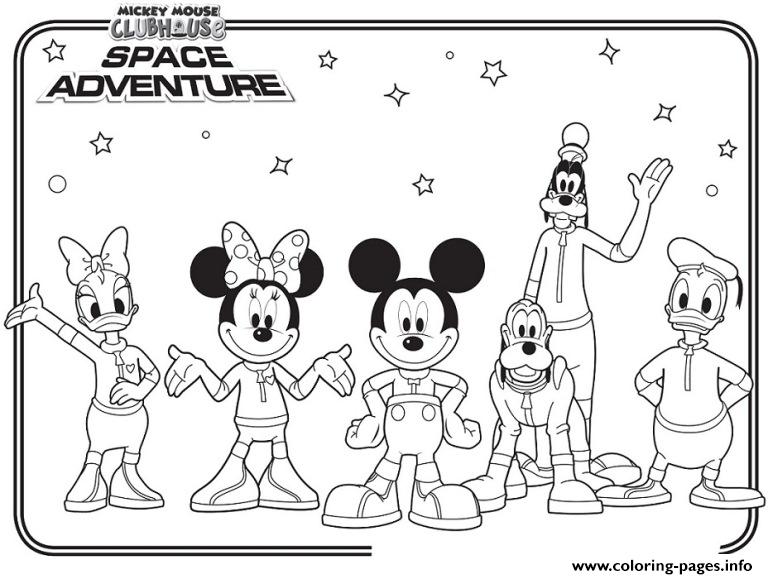 Minnie And Friends Space Adventure Disney 958a coloring