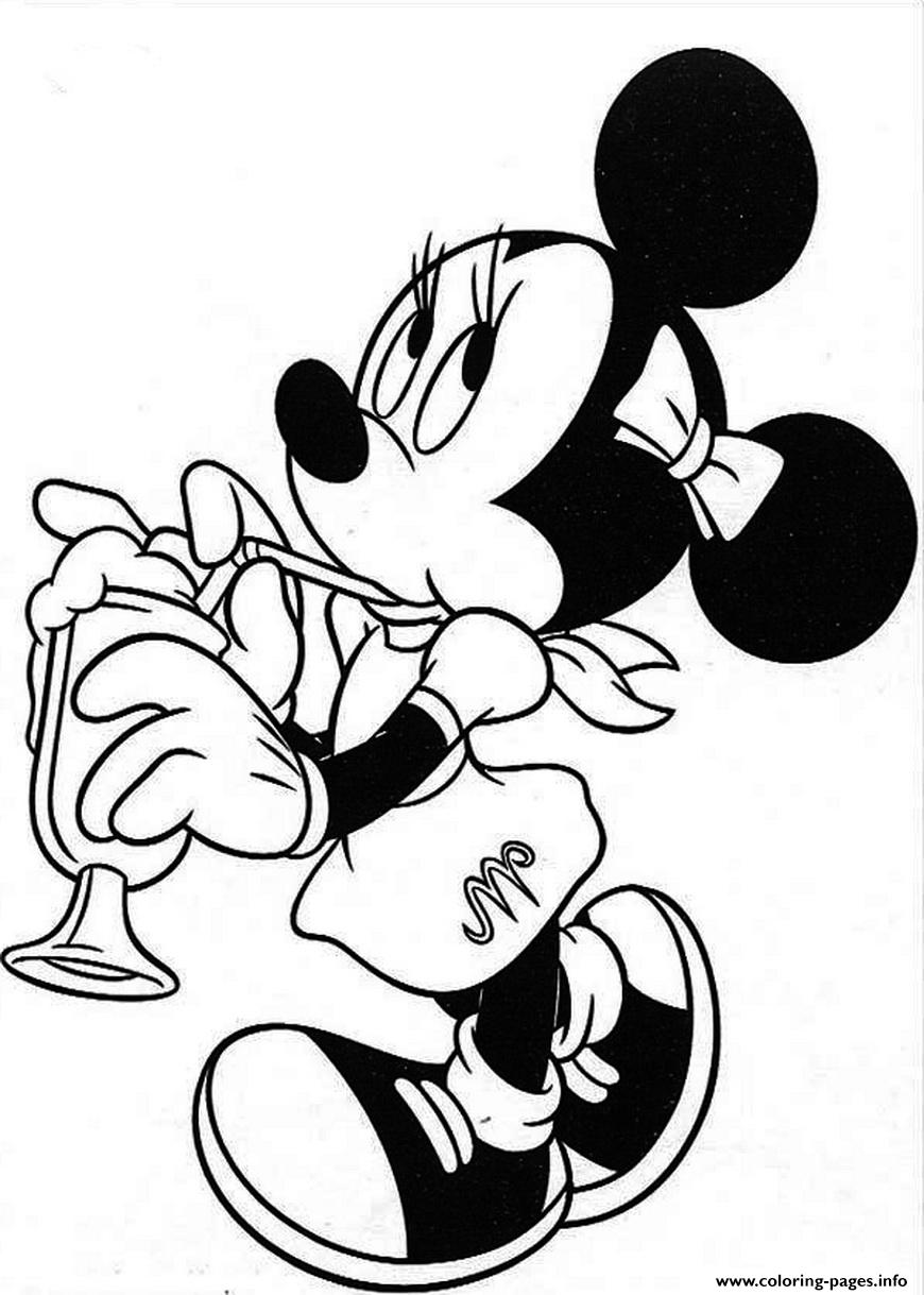 Minnies Having Milkshake Disney 0180 coloring