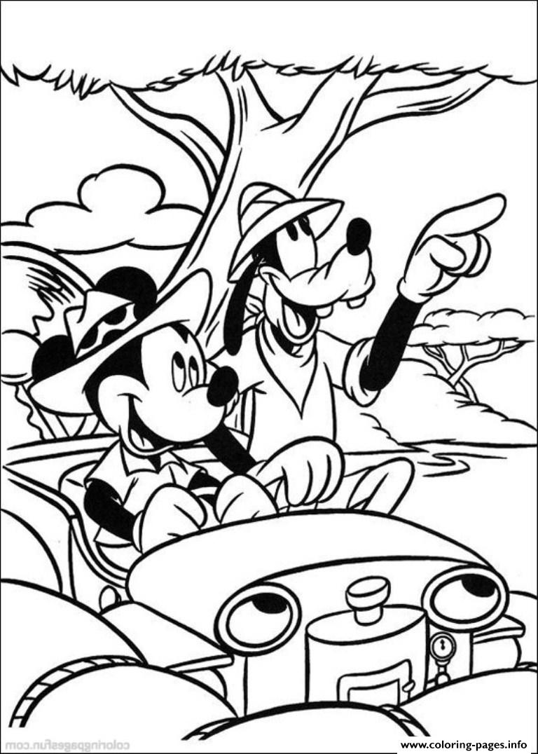 Mickey In The Jungle Disney Cc95 coloring