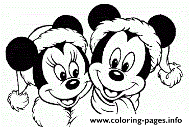 Minnie And Mickey In Winter Disney 7f93 coloring