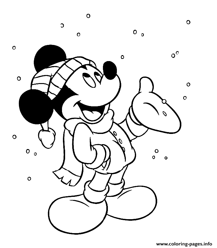 Mickey Feeling The Snow Disney 0718 coloring