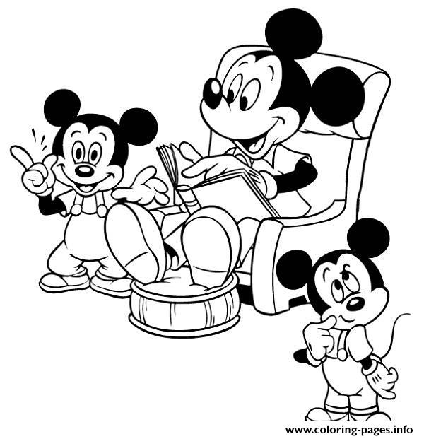 Mickey Read Story Disney 812e coloring