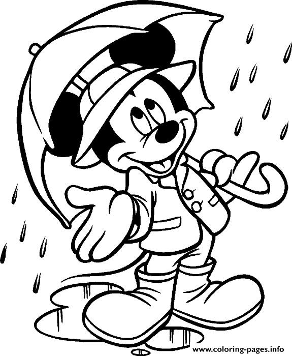 Mickey In A Rainy Day Disney 0f2d coloring