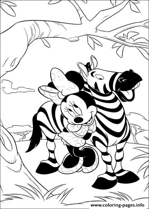 Minnie And A Zebra Disney 8d7b coloring