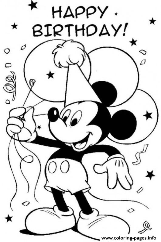 Mickey Mouse Happy Birthday S Free6b9f coloring