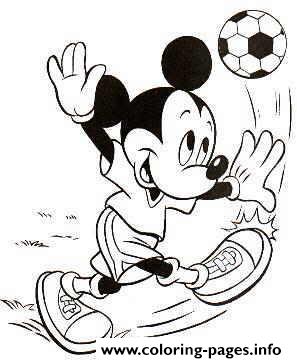 Mickey Kicking A Ball Disney 932d coloring