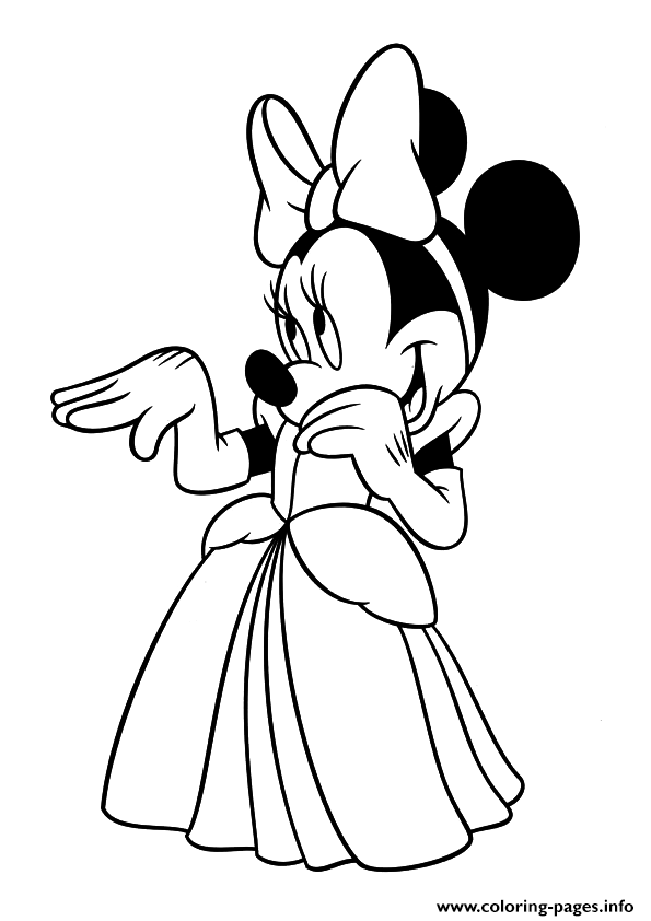Minnie Is A Lovely Girl Disney 56e8 coloring