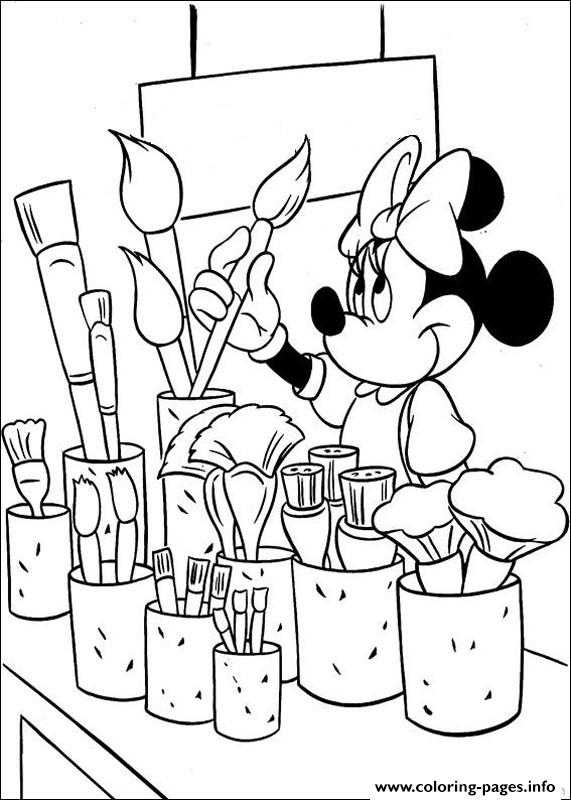 Minnie Wants To Paint Disney 02c7 coloring