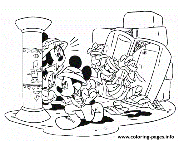 Mickey In Egypt Disney B693 coloring