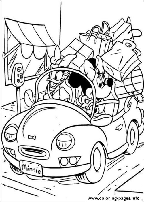 Minnie And Daisy Shopped A Lot Disney Fa73 coloring