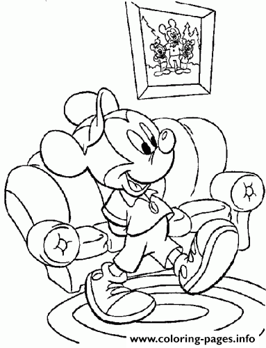 Mickey In Living Room Disney D0d0 coloring