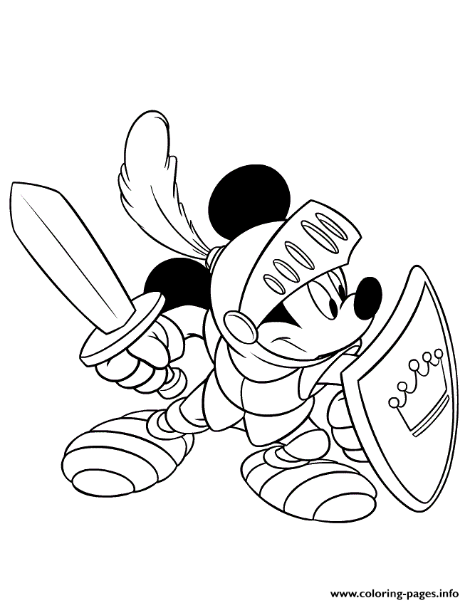 Mickey The Knight Disney 0e4e coloring