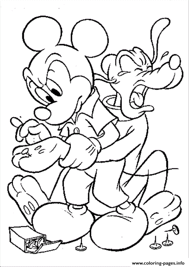 Mickey Helps Pluto Disney D818 coloring