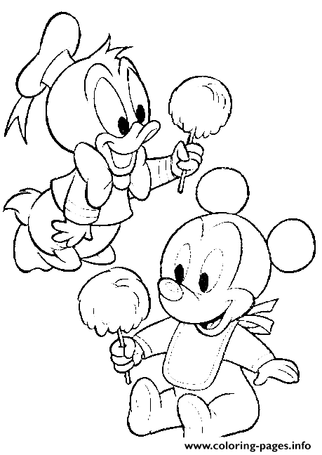 Disney Baby Mickey And Donald  Printable For Preschoolers2b5b coloring