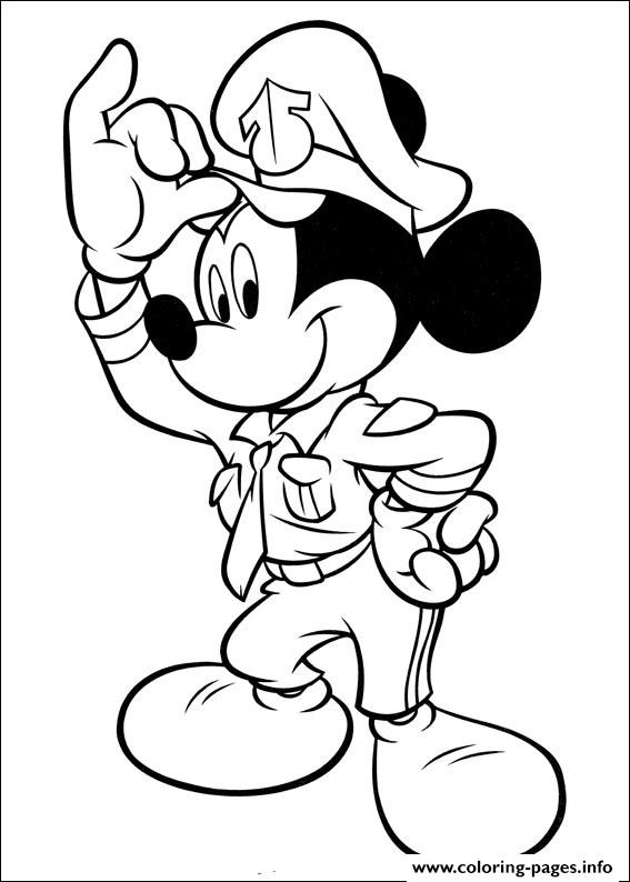 Mickey As A Cop Disney 2d97 coloring