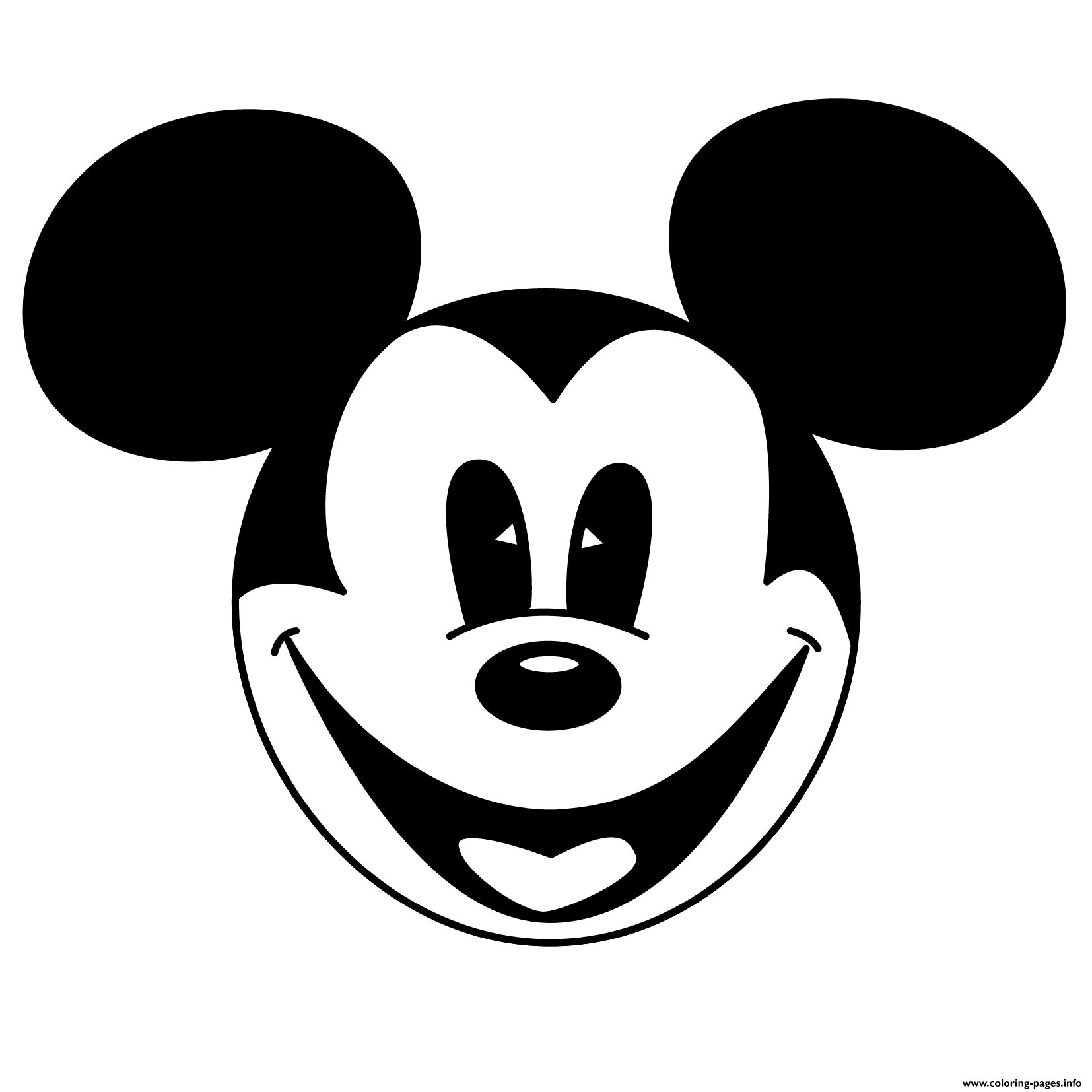 Head Of Smiling Mickey Disney Sd59b coloring