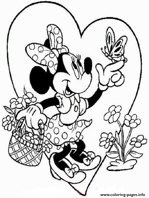 Minnie And Butterfly Disney Fc6e coloring