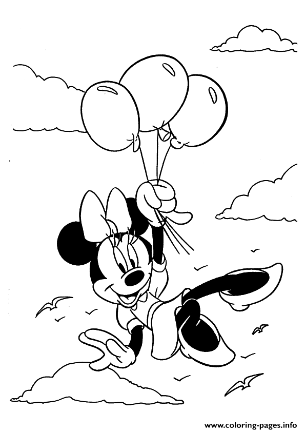 Minnie Flying In The Sky Disney B913 coloring
