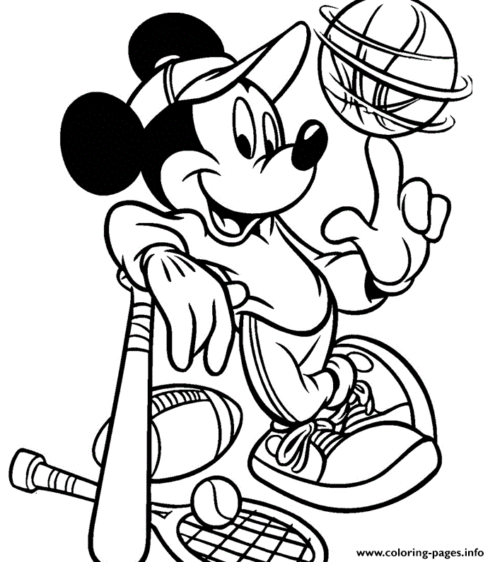 Mickey Good At Sports Disney 74fe coloring