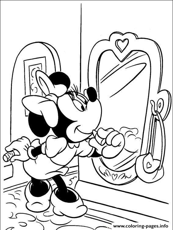 Minnie Put Lipstick On Disney 1ab4 coloring