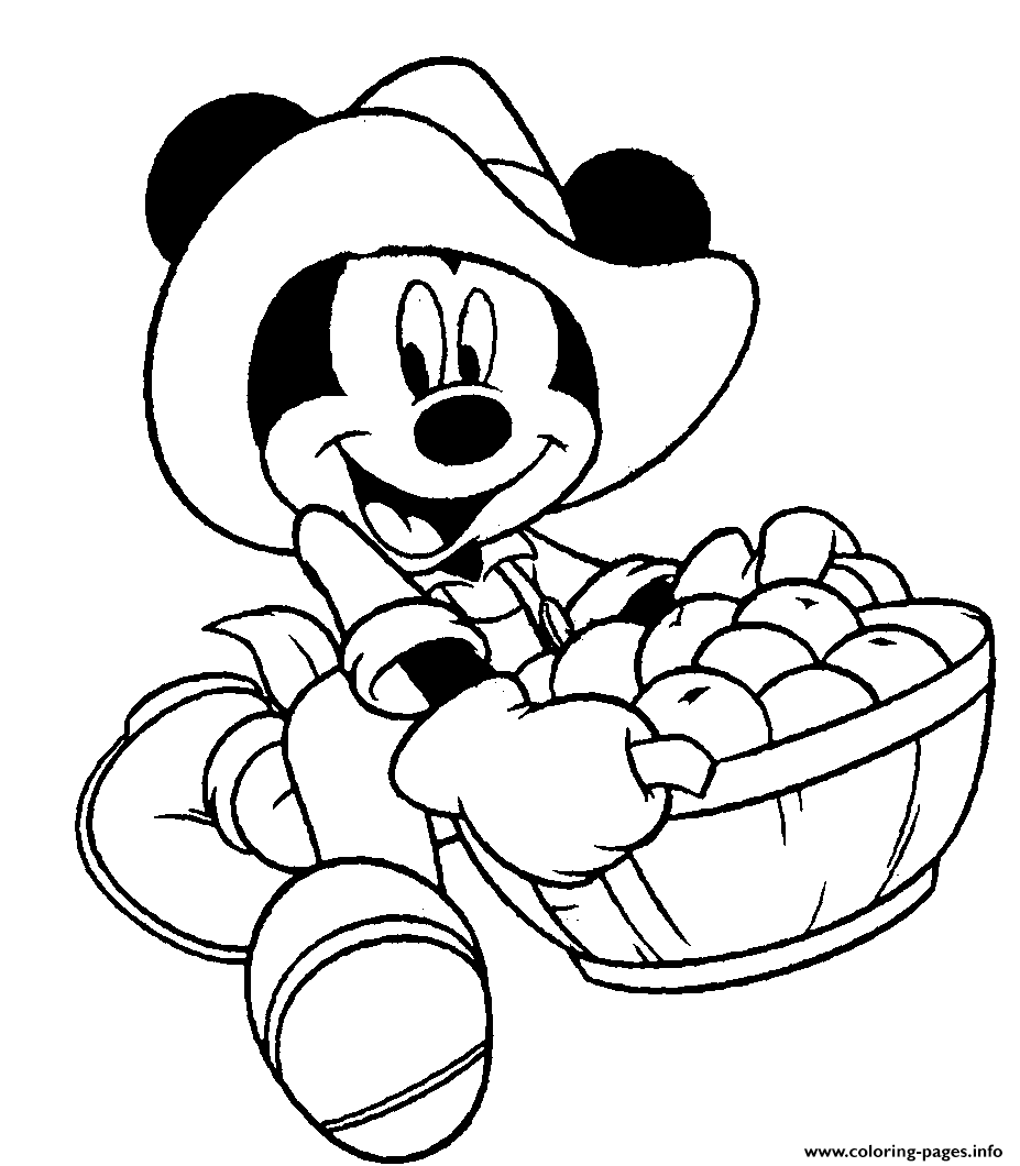 Mickey Brings Apples Disney 52ed coloring