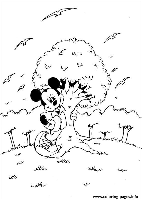 Mickey Hugs A Tree Disney 6246 coloring