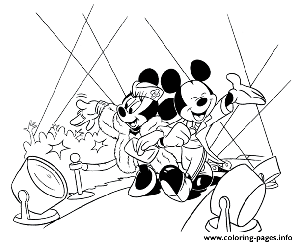 Minnie And Mickey Being Famous Disney 285d coloring