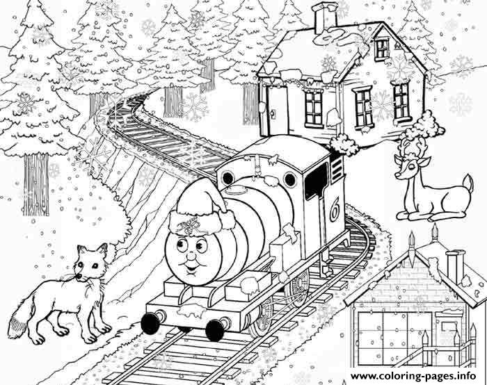 Thomas The Train S Christmas Season437e Coloring Pages ...