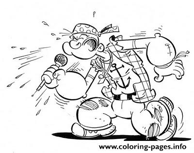 Popeye As A Rocker 6063 coloring