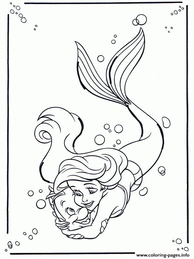 Ariel Hugging Brimsby Little Mermaid S E1450097423564f802 coloring