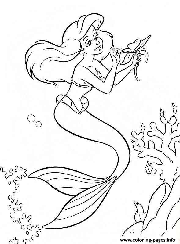 Ariel Make A Bet Little Mermaid Sa97c coloring