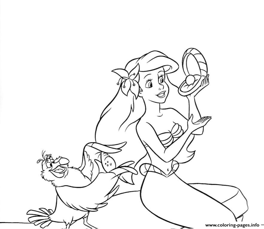 Ariel Found A Pearl Disney Princess Scf14 coloring