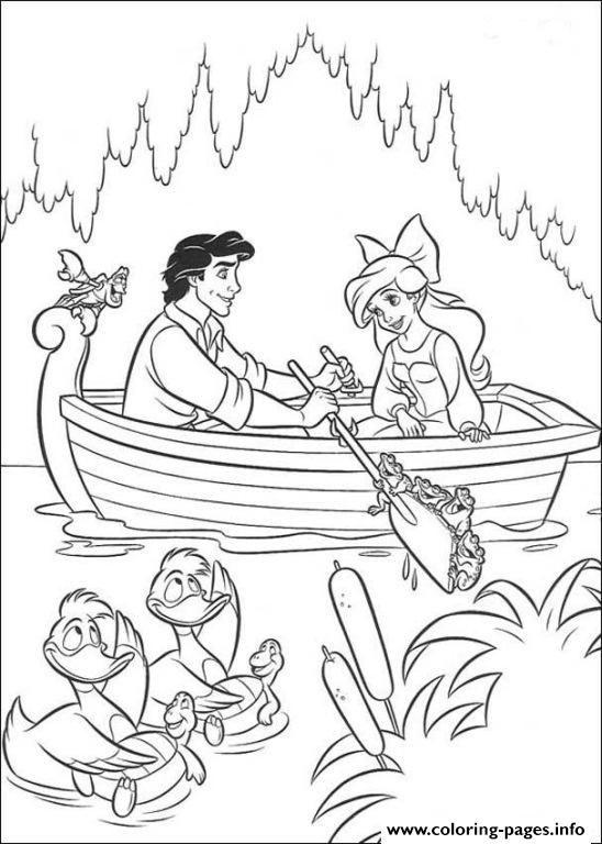 Ariel On A Date With Eric Disney Princess Sc792 coloring