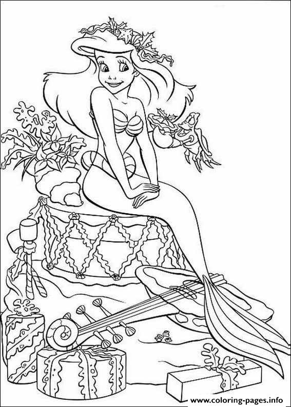 Ariel Sitting On A Big Cake Little Mermaid S7ab5 coloring