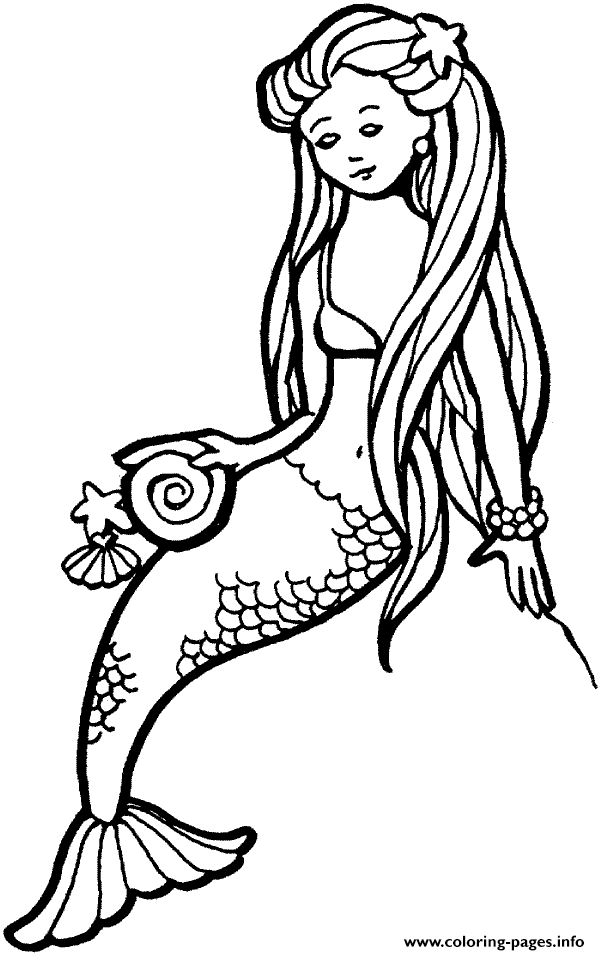 Beautiful Mermaid Disney Princess S82f1 Coloring Pages ...