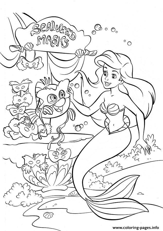 Ariel In A Shop Little Mermaid S64d7 coloring