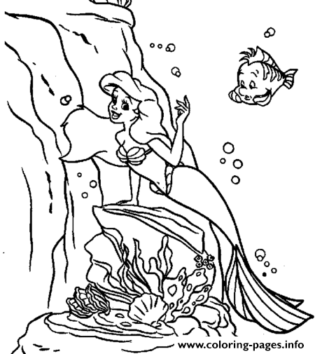 Ariel And Grimsby Disney Princess S2778 coloring