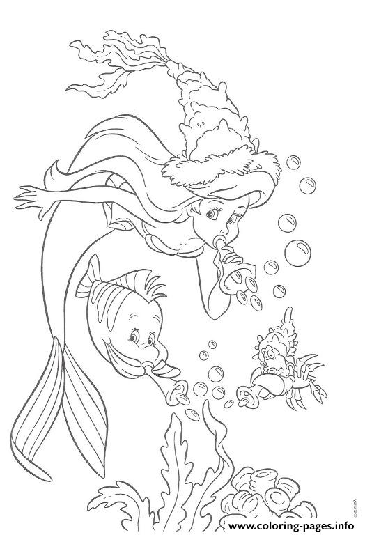 Ariel In A Party Under Water Little Mermaid S58c6 coloring